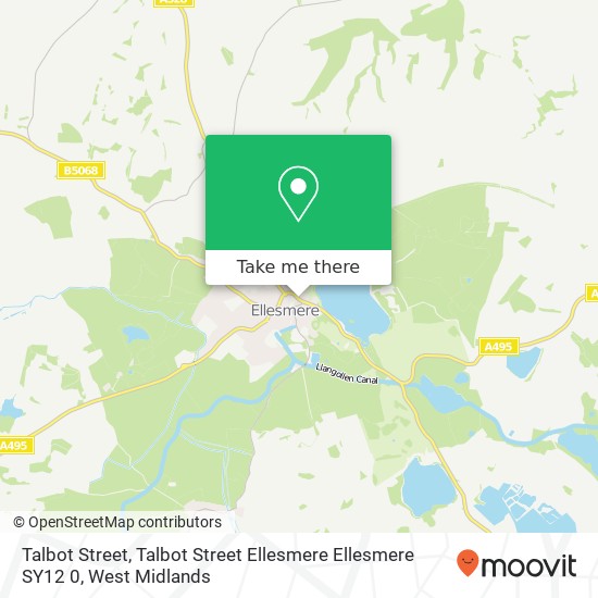 Talbot Street, Talbot Street Ellesmere Ellesmere SY12 0 map