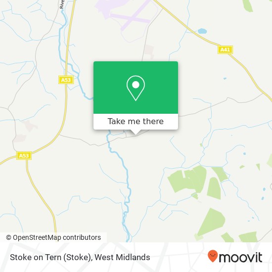Stoke on Tern map