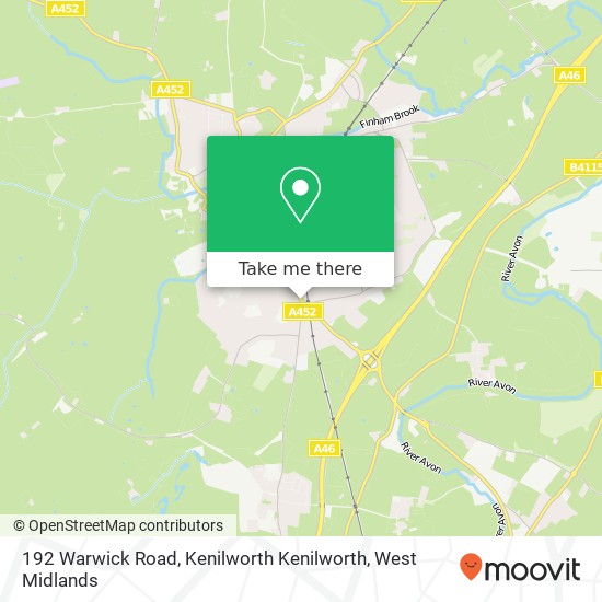 192 Warwick Road, Kenilworth Kenilworth map