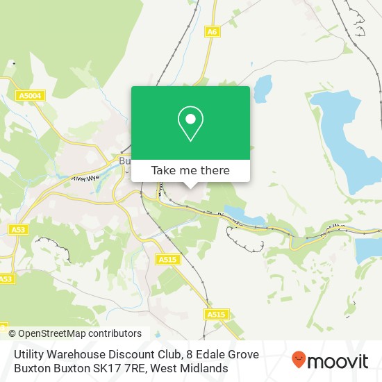 Utility Warehouse Discount Club, 8 Edale Grove Buxton Buxton SK17 7RE map