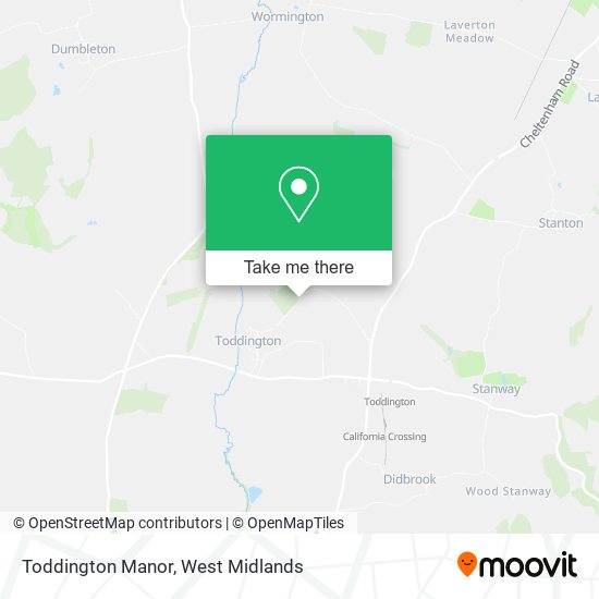 Toddington Manor, Toddington Cheltenham map