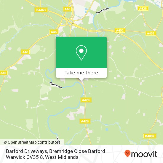 Barford Driveways, Bremridge Close Barford Warwick CV35 8 map