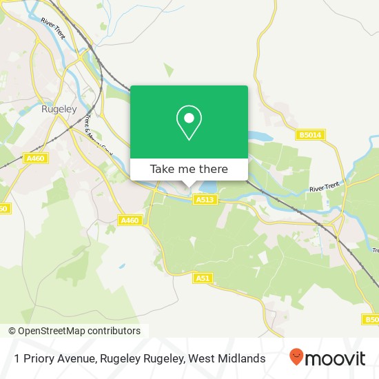 1 Priory Avenue, Rugeley Rugeley map