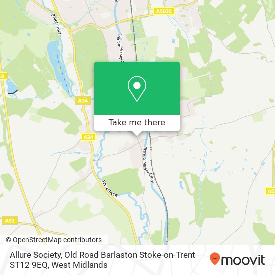 Allure Society, Old Road Barlaston Stoke-on-Trent ST12 9EQ map