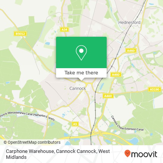 Carphone Warehouse, Cannock Cannock map