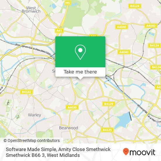 Software Made Simple, Amity Close Smethwick Smethwick B66 3 map