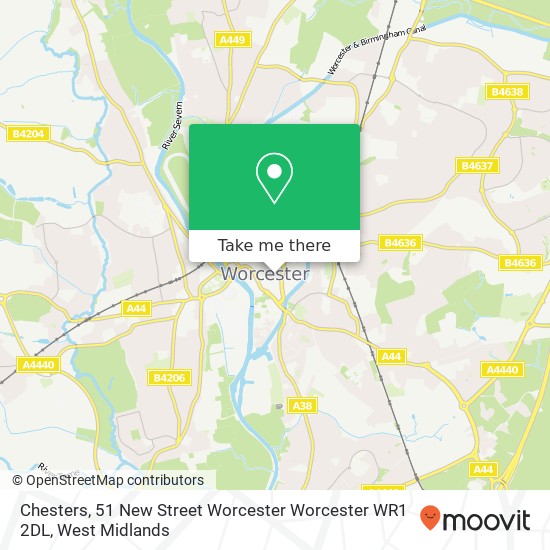 Chesters, 51 New Street Worcester Worcester WR1 2DL map