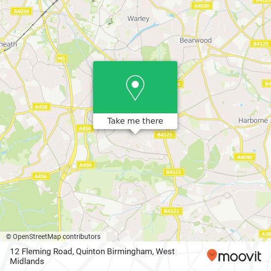 12 Fleming Road, Quinton Birmingham map