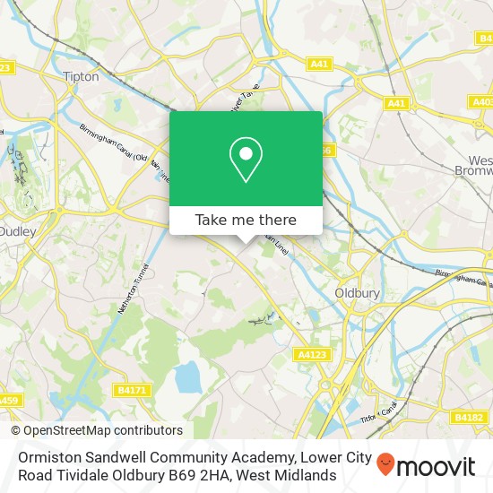 Ormiston Sandwell Community Academy, Lower City Road Tividale Oldbury B69 2HA map