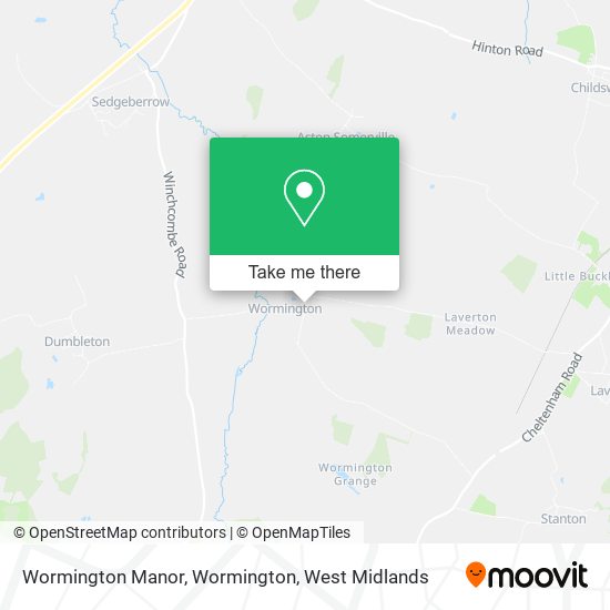 Wormington Manor, Wormington map