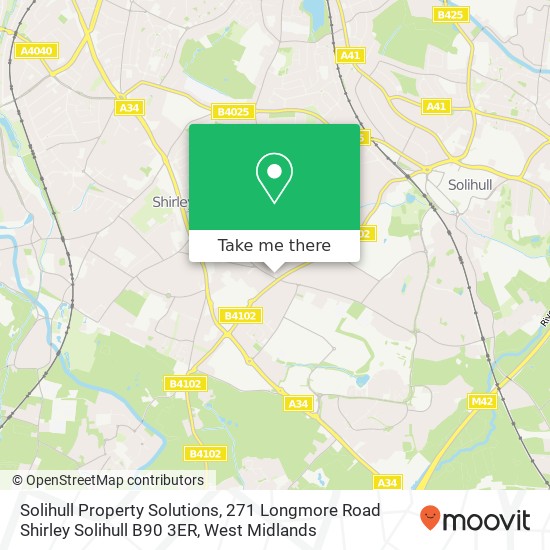 Solihull Property Solutions, 271 Longmore Road Shirley Solihull B90 3ER map