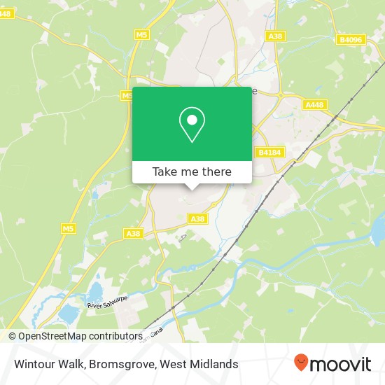 Wintour Walk, Bromsgrove map