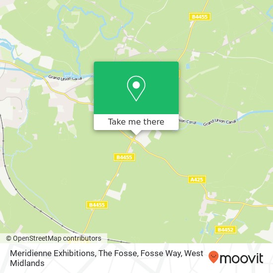 Meridienne Exhibitions, The Fosse, Fosse Way map