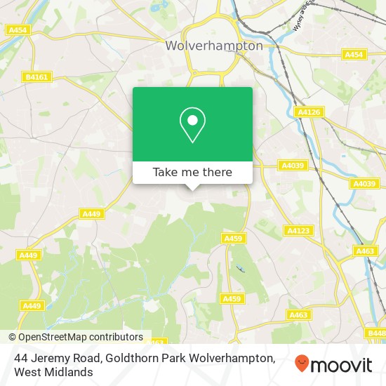 44 Jeremy Road, Goldthorn Park Wolverhampton map
