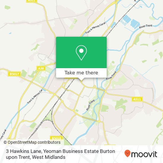 3 Hawkins Lane, Yeoman Business Estate Burton upon Trent map