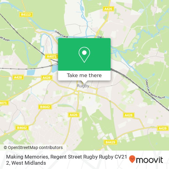 Making Memories, Regent Street Rugby Rugby CV21 2 map