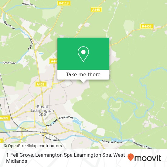 1 Fell Grove, Leamington Spa Leamington Spa map