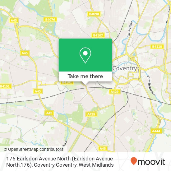 176 Earlsdon Avenue North (Earlsdon Avenue North,176), Coventry Coventry map