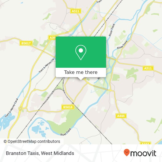 Branston Taxis map