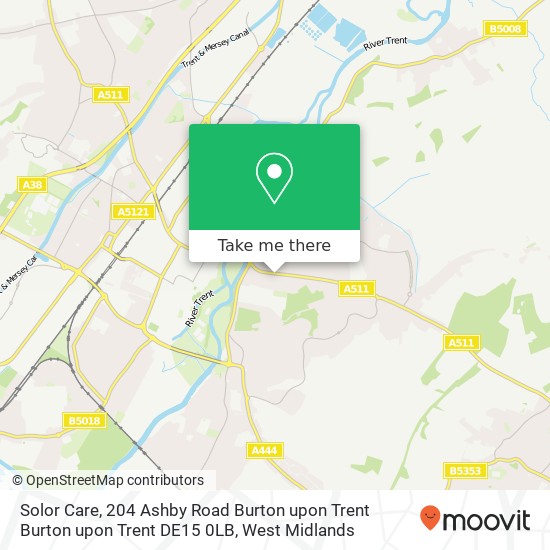 Solor Care, 204 Ashby Road Burton upon Trent Burton upon Trent DE15 0LB map