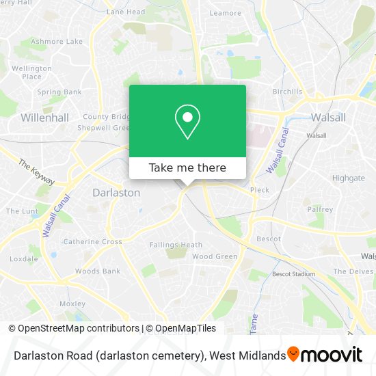 Darlaston Road (darlaston cemetery) map
