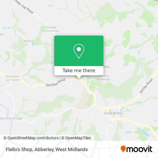 Flello's Shop, Abberley map