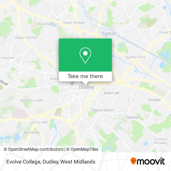 Evolve College, Dudley map