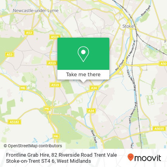 Frontline Grab Hire, 82 Riverside Road Trent Vale Stoke-on-Trent ST4 6 map