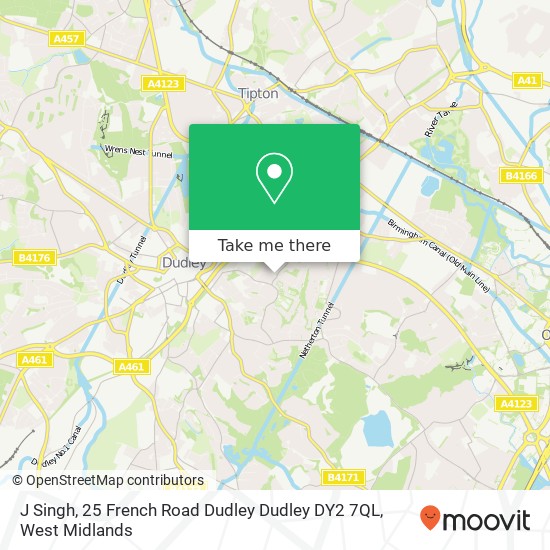 J Singh, 25 French Road Dudley Dudley DY2 7QL map