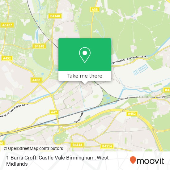 1 Barra Croft, Castle Vale Birmingham map