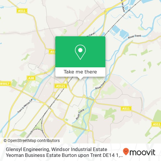 Glensyl Engineering, Windsor Industrial Estate Yeoman Business Estate Burton upon Trent DE14 1 map