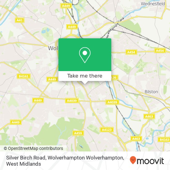 Silver Birch Road, Wolverhampton Wolverhampton map