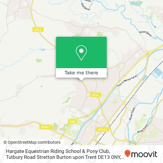 Hargate Equestrian Riding School & Pony Club, Tutbury Road Stretton Burton upon Trent DE13 0NY map