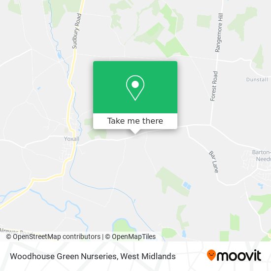 Woodhouse Green Nurseries map