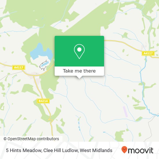 5 Hints Meadow, Clee Hill Ludlow map