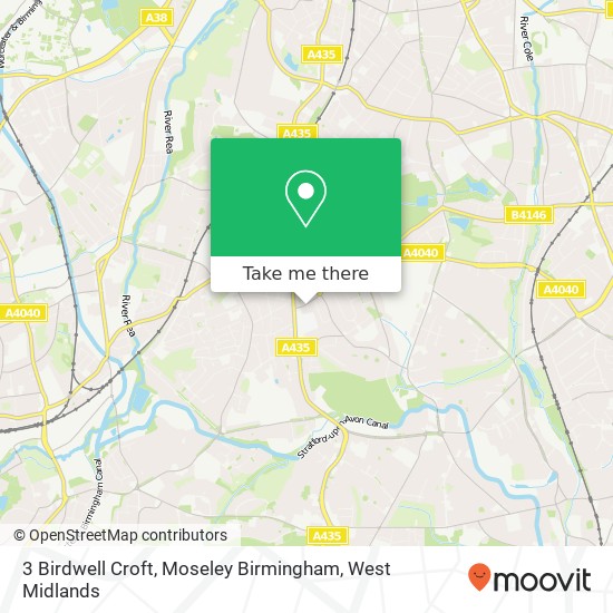 3 Birdwell Croft, Moseley Birmingham map