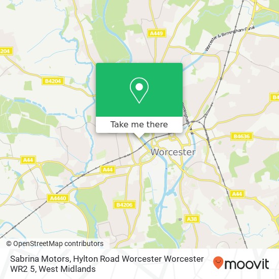 Sabrina Motors, Hylton Road Worcester Worcester WR2 5 map