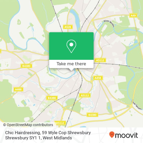 Chic Hairdressing, 59 Wyle Cop Shrewsbury Shrewsbury SY1 1 map