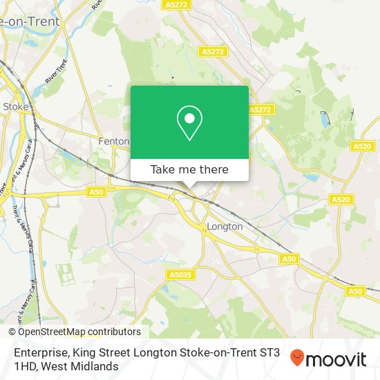 Enterprise, King Street Longton Stoke-on-Trent ST3 1HD map
