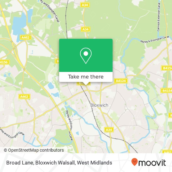 Broad Lane, Bloxwich Walsall map