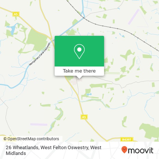 26 Wheatlands, West Felton Oswestry map