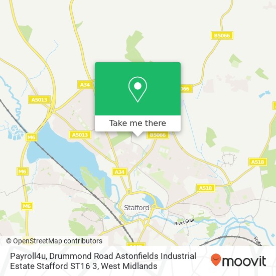 Payroll4u, Drummond Road Astonfields Industrial Estate Stafford ST16 3 map