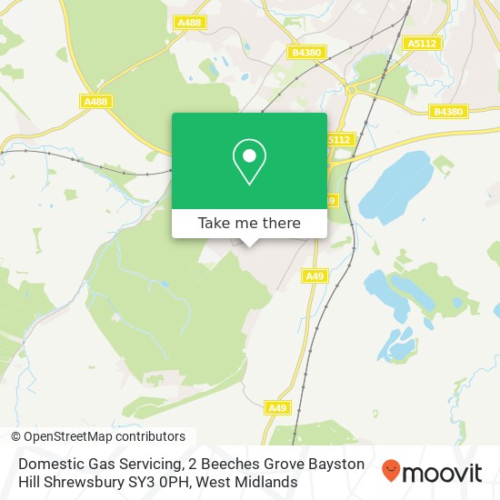 Domestic Gas Servicing, 2 Beeches Grove Bayston Hill Shrewsbury SY3 0PH map