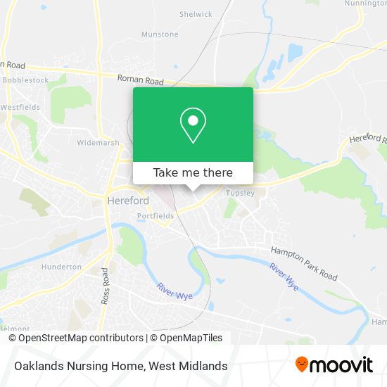 Oaklands Nursing Home map