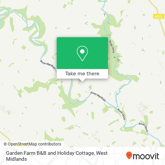 Garden Farm B&B and Holiday Cottage, Ilam Moor Lane Stanshope Ashbourne DE6 2 map