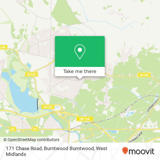 171 Chase Road, Burntwood Burntwood map