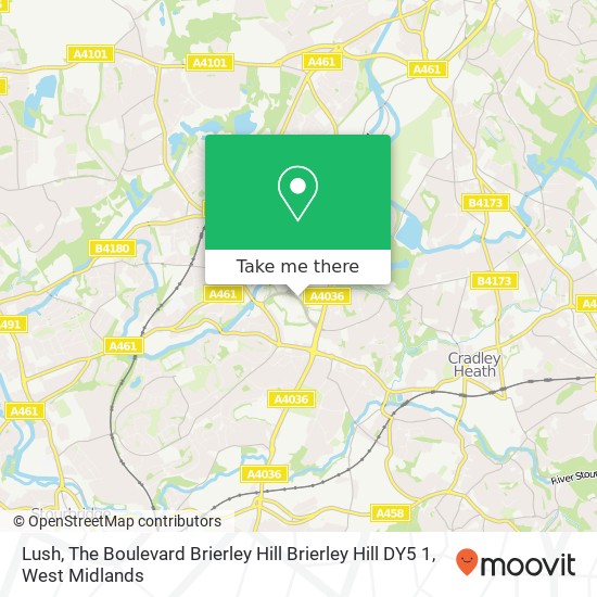 Lush, The Boulevard Brierley Hill Brierley Hill DY5 1 map