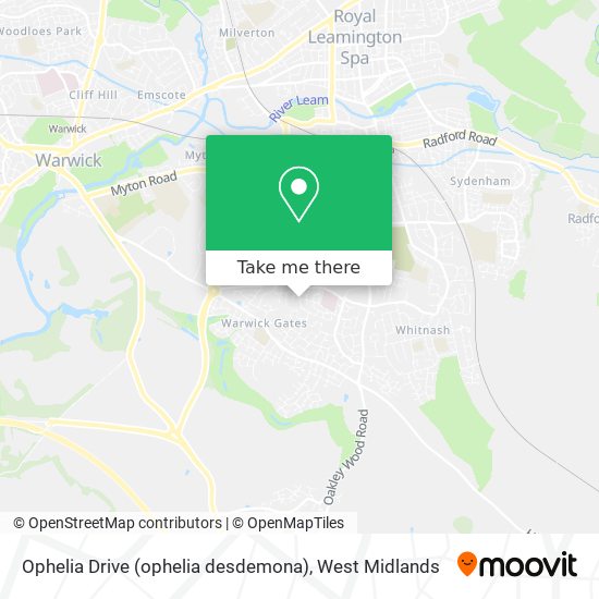Ophelia Drive (ophelia desdemona) map