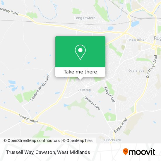 Trussell Way, Cawston map