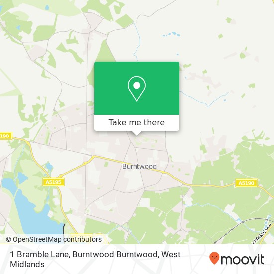 1 Bramble Lane, Burntwood Burntwood map